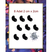 Siyah Köşebent 2cm X 2 Cm 8 Adet