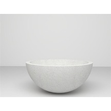 Nuano Consept Eksen Serisi Yuvarlak Saksı Beyaz 30x15