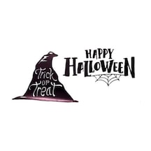 Happy Halloween Temalı Duvar Stickerı Siyah
