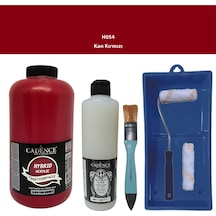 Mobilya Boyası-cadence Multisurface H-054 Kan Kırmızı 2000ml Ultimate Vernik Mat 500ml Satenruloset Kan Kırmızı