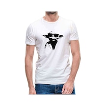 Yoda Baskılı Beyaz Erkek Tshirt