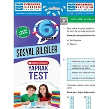 6.Sınıf Sosyal Bilgiler Video Çözümlü Yaprak Test- Evrensel İletişim Yayınları