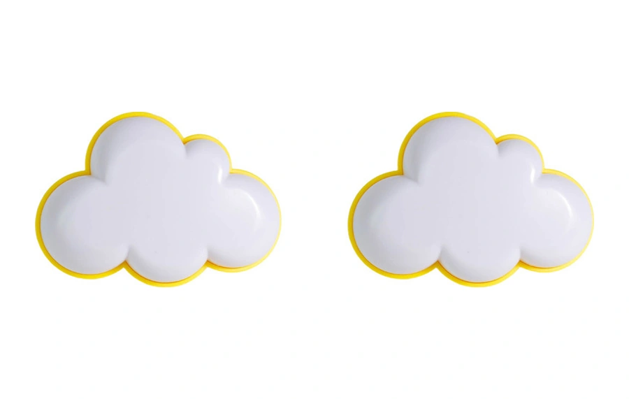 Skycity Bulut Şekilli Akıllı Işık Kontrollü Sensör Gece Lambası - Çocuk Odası, Yurt Odası Dekorasyonu, Emzirme Işığı, Enerji Tasarruflu Duvar Lambası Avrupa Standartı, 2 Adet