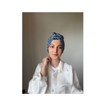 Mavi Çiçekli Telli Saç Bonesi Mavi - 882948990 Mavi - 882948990 Mavi