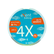 Exent 4 Örgü 0,21 Mm 200 Metre Sarı Balıkçı Misinası