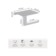 Beyaz Tuvalet Kağıtlığı - Dayanıklı Banyo & Tuvalet Düzenleyici