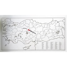 Türkiye Haritası Kağıt Tahta 110 56 Cm