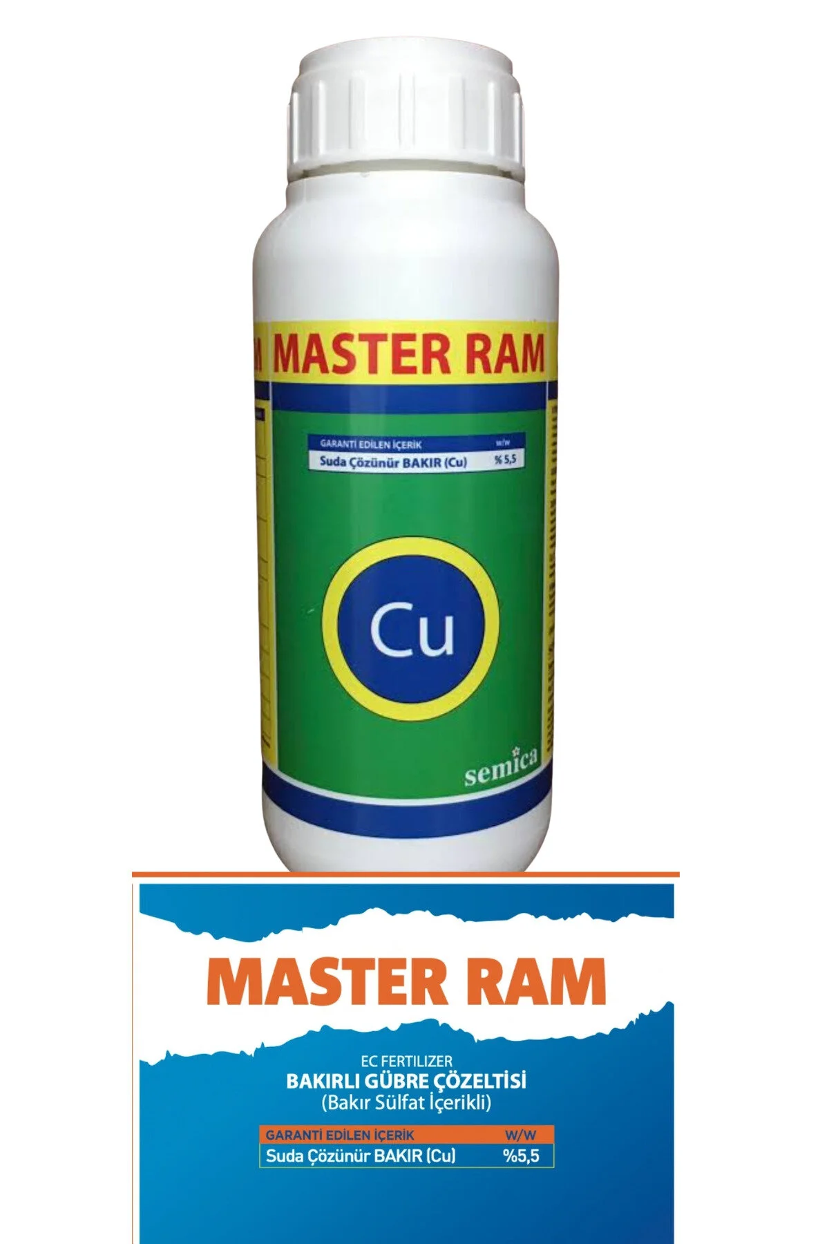 Master Ram Bakır Sülfat İçerikli Gübre 500ml 0.5 kg