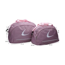 Bevitton Unisex İki Bölmeli Uzun Askılı Kadın Ve Erkek Kullanabilir İkili Set Seyahat Fitness Ve Spor Çantası Lime
