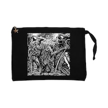 Darkthrone Old Star Siyah Clutch Astarlı Cüzdan / El Çantası Siyah