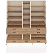 Hyperion Dolap 19 Raflı 8 Çekmeceli 220x44x243 Aytaşı-çam/çam Atlas Çam/atlas Çam
