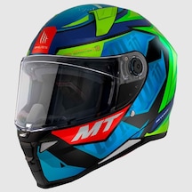 Mt Targo S Diogo Moreria C7 Gloss Kapalı Kask Mavi - Yeşil