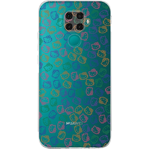 Huawei Mate 30 Lite Kamera Korumalı Kapak Hello Kitty Tasarımlı Şeffaf Kılıf Şeffaf