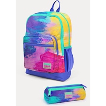 Coral High Kids Renkli Airbrush Desenli Desenli 2'li Okul Çanta Seti Set0223738