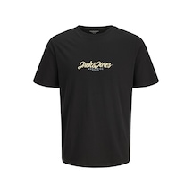 Jack & Jones Gögüs Logo Baskılı Erkek Tişört - Tavira - 12281810 Siyah