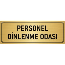 Metal Yönlendirme Levhası, Departman Kapı İsimliği Personel Dinlenme Odası 7x20 cm Altın Renk