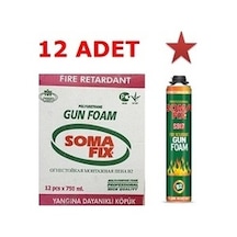 12 Adet 750ML Somafıx Tabancalı B2 Yangına Dayanıklı P.Ü. Köpük