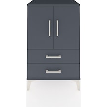 Hyperion Komodin 2 Raflı 2 Çekmeceli 2 Kapaklı 60x44x96 Antra... Antrasit