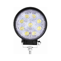 Yuvarlak Çalışma Lambası 9 Ledli 27W(Power Led) Beyaz