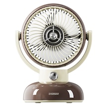 Everest 1200mah 3 Hız Kademe Led Işıklı Retro Masaüstü Usb Fan