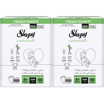 Sleepy Bebek Bezi Naturel Beden:4+ 9-16 Kg Maxi Plus 132 Adet XL