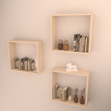 Rafkestir 3 Lü Box Raf Set Krem ( Mat )