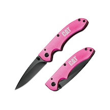 Cat Da980060 Kemer Askı Kancalı Katlanabilir 15cm Paslanmaz Çelik Pembe Kamp Çakısı