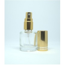 Boş Parfüm Şişesi Boş 8 ML 5 Adet Silindir Sarı Metal Kapak ve Valf