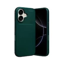 Apple Uyumlu iPhone 17 Uyumlu Auto Focus Karbon Kapak - Koyu Yeşil