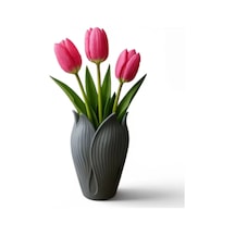 Lotus 3d Dekorati F Vazo 18 Cm Gri