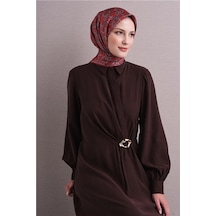 Armine Saf İpek Twill Eşarp 9638d 34 Acı kahve