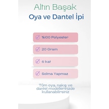 Hubrendy Tedarik 3 Adet Altınbaşak Oya Ve Dantel İpi 20 Gr - Royaleks - No: 338 - 062 - 1004