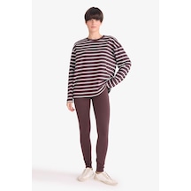 Defacto Pens Detaylı Yüksek Bel Tayt F2068ax25wnbn328 Kahve-bn328