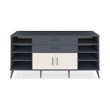 Hyperion Konsol 7 Raflı 2 Çekmeceli 2 Kapaklı 176x44x83 Antrasit-aytaşı/antrasit Aytaşı/antrasit