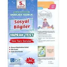 Bulut Yayınları 5.Sınıf Sosyal Bilgiler Yaprak Test