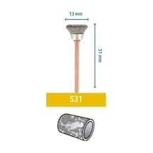 531 Paslanmaz Çelik Fırça, Paslanmaz Çelik Ve Gümüş Temizleme, 13 Mm, 2&apos Li