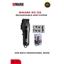 Ng-122 Rechargeable Hair Clipper Siyah Yüksek Performanslı Metal Gövdeli Saç Kesme Makinesi 3-4 Saat