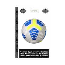 Premium Oyun Aracı Top Çeşitleri Hobi Aleti Cosfer Cfs-ftt Futbol Topu 4 Astar Suni Deri No:5 Mavi