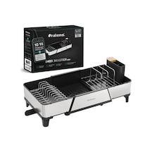 Inox Master Kd600 304 Paslanmaz Çelik Genişletilebilir Bulaşıklık Geniş Kapasiteli Tezgah Üstü Kurutmalık, Su Tahliye Tepsili Çok renkli