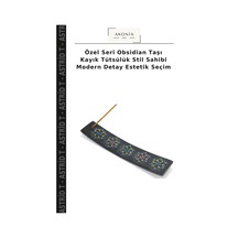 Özel Seri Obsidian Taşı Kayık Tütsülük Stil Sahibi Modern Detay Estetik Seçim