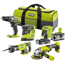 Ryobi R18ck4e-242s One+ 4'lü Kombo Kit R18dd3+r18ag+r18ps+rrs1801 + 1x4.0ah+1x2.0ah + Şarj Cihazı 5133004757