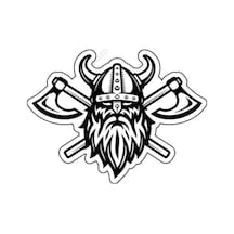 Sakallı Savaşçı Viking Araba Sticker Yapıştırması