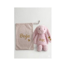 Uyku Arkadaşı Tavşan-isme Özel Hediye-peluş Tavşan Pembe Pembe