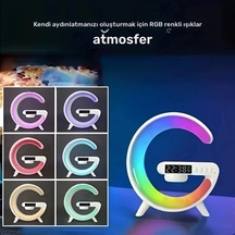 Motion003 Jelloo Akıllı Işık Stil 1 Zeka Gücü 360 Ses Rgb Aydınlatma Müzik Çalar Saat Kablosuz Şarj Modern Ev Dekoru