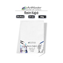Resim Kağıdı 25x35 25 Li Paket 100 Gr 1 Paket 25 35 Resim Kartonu Kuru Boya Pastel Boya Guaj Boya Sulu Boya Resim Sanatı