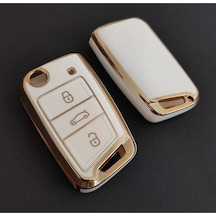 Gma Keys Golf 7 Anahtar Kılıf Beyaz/altın