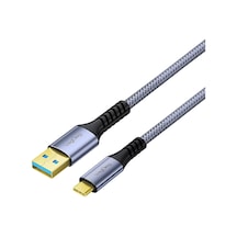 Usb 3.0 To Usb-c Örgülü Type-c 5gbps Data Ve Şarj Kablosu 3 Metre Diğer