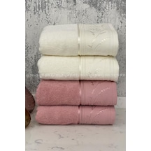 Ditsy El-yüz Havlusu 4 Adet-pembe-krem Pembe - Krem