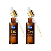 Q10 Kırışıklık Karşıtı Çift Etkili Cilt Serumu 30 Ml, Saf Q10, Şeker Sebepli Kırışıklık Önleyici 2 Paketi