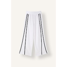Defacto Wide Leg Kontrast Şeritli Eşofman Altı Kız Çocuk I3479a826wnwt79 Beyaz-wt79